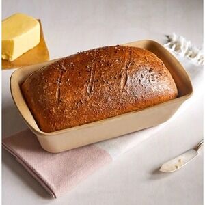 Pampered Chef Stone Bread Loaf Pan Meatloaf Pan 100221 Baking Dish NIB